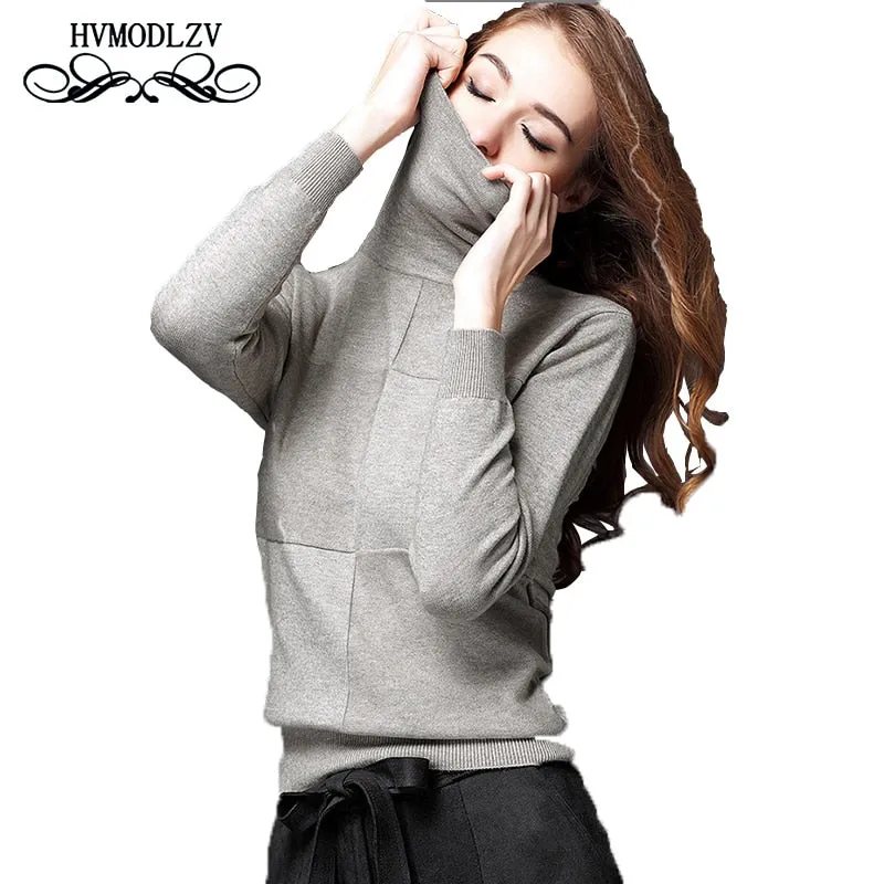 2017 Autumn Winter Women wool Sweater Plus size High collar Top Knitted Female Hedging Sweater Fashion christmas Sweater lj027