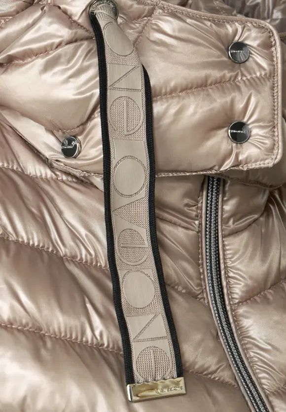 220196- Padded Gilet w/ Removable Hood- Iced Gold- Street One