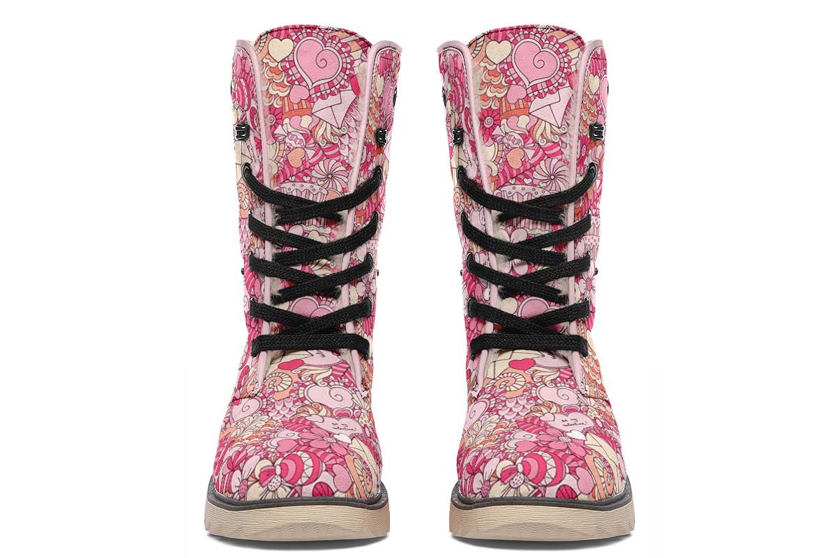 Abstract Valentines Day Polar Vibe Boots