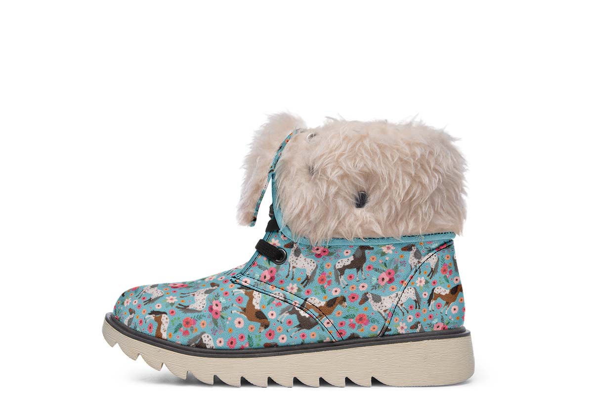 Appaloosa Horse Flower Polar Vibe Boots