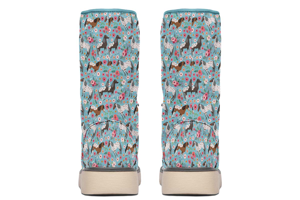 Appaloosa Horse Flower Polar Vibe Boots