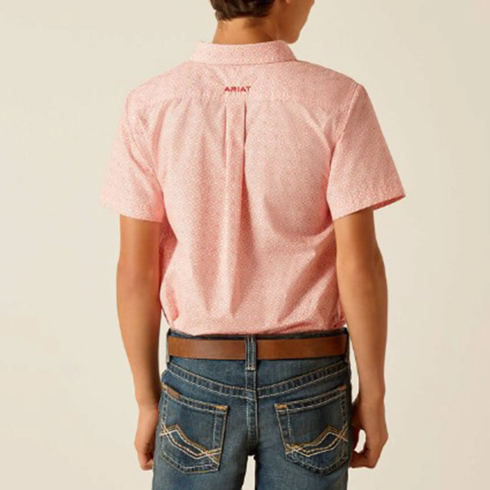 Ariat Boy's Coral Geo Print Short Sleeve