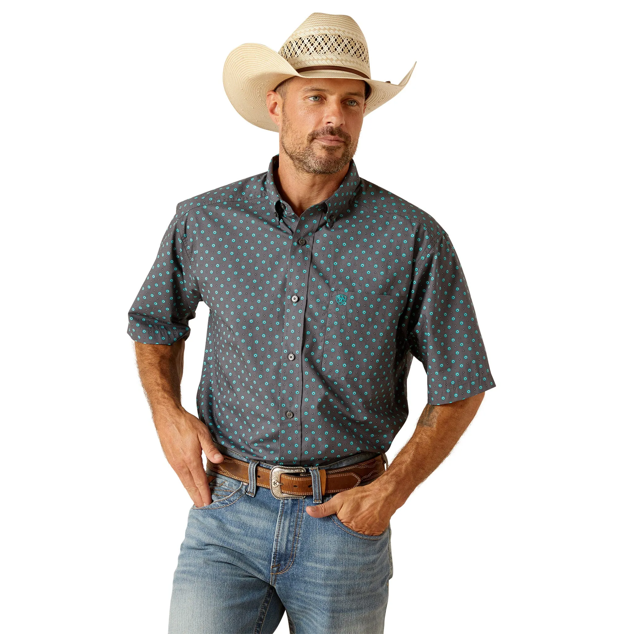 Ariat Men's Johnie Classic Fit Short Sleeve