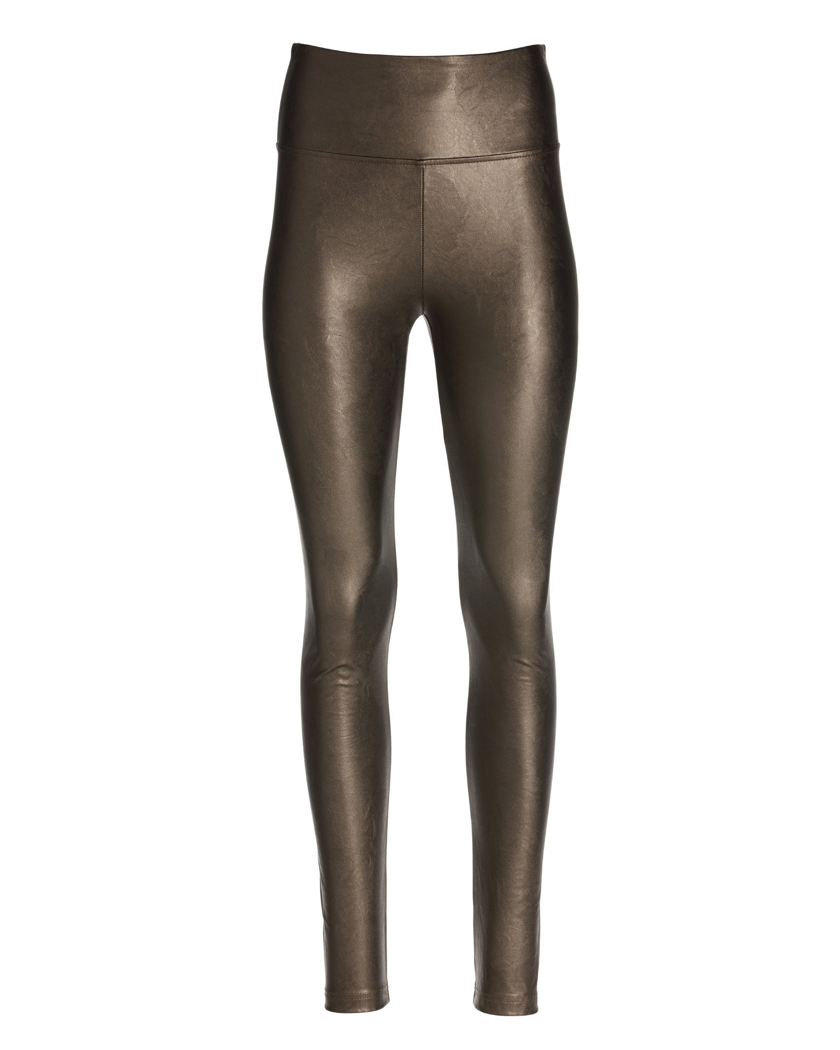 Aspen Faux Leather Pull On Legging Metallic Pewter