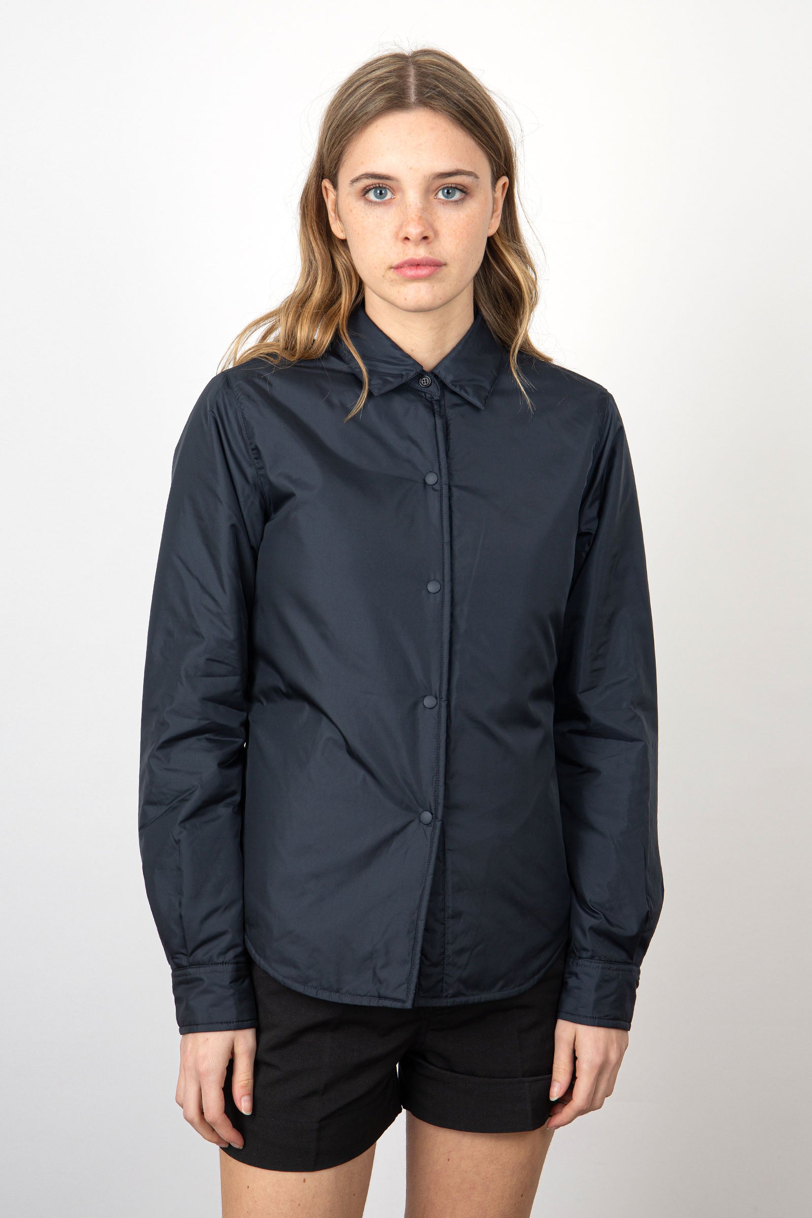 Aspesi Overshirt Glue in Nylon  Blu Navy