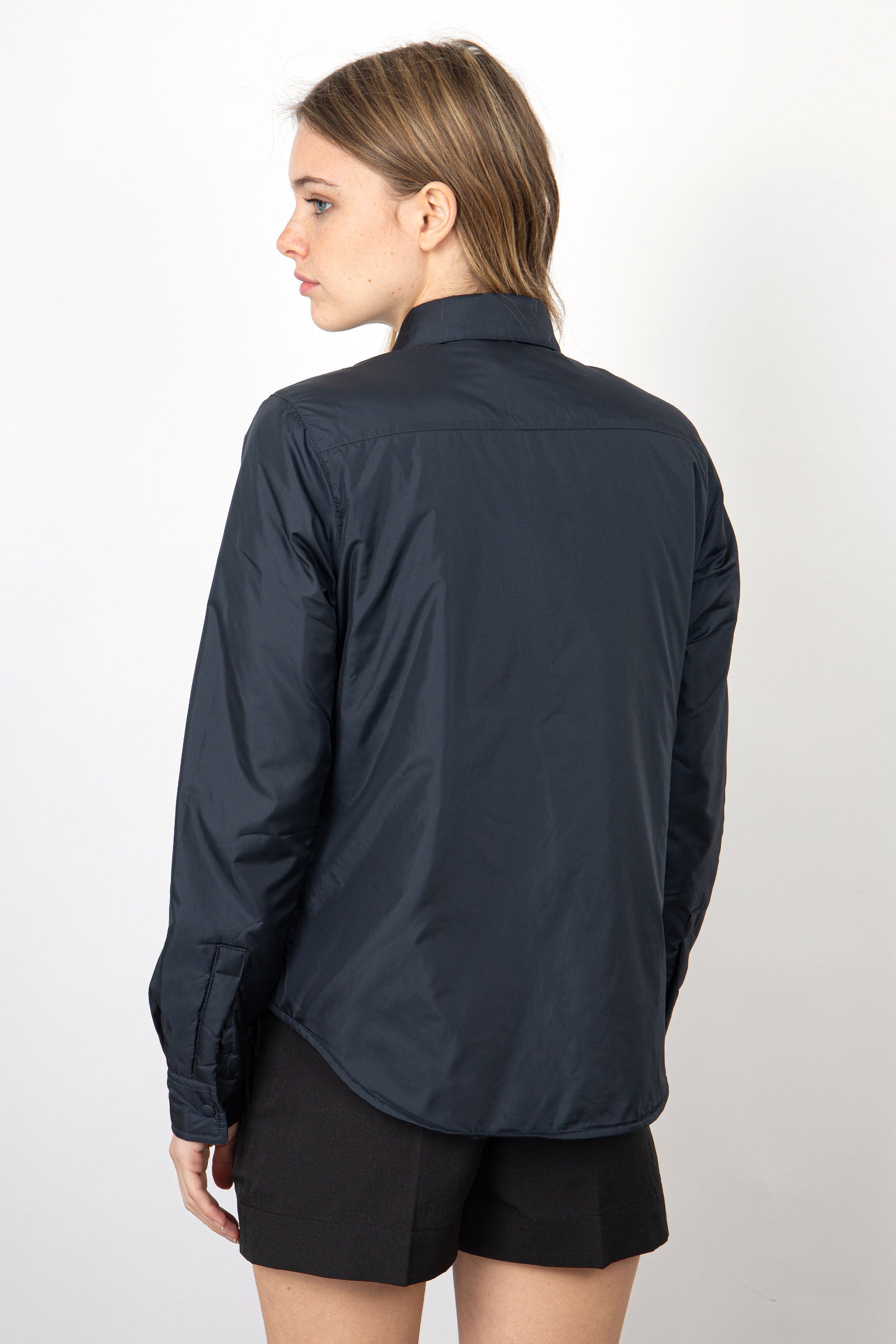 Aspesi Overshirt Glue in Nylon  Blu Navy