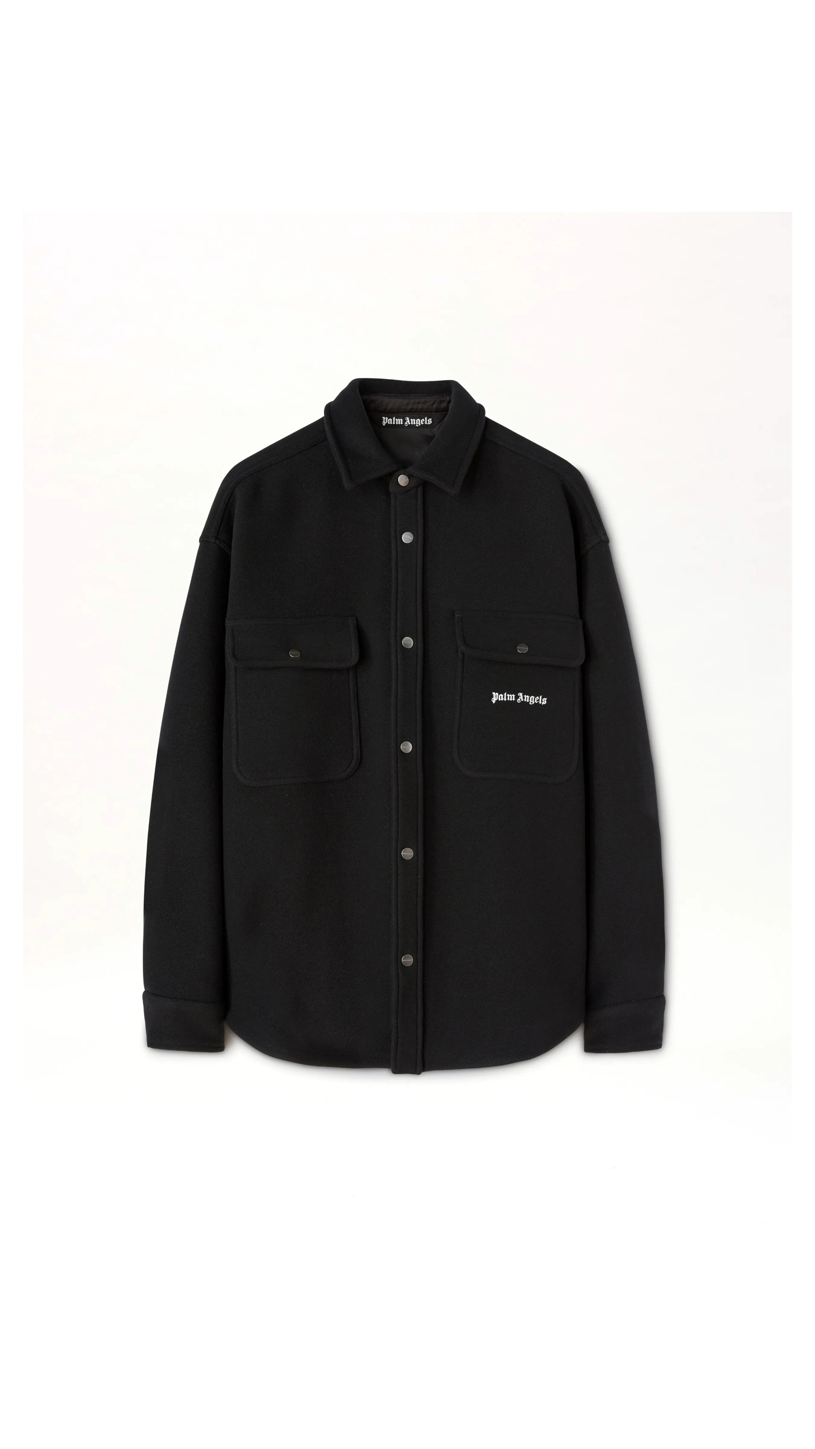 Back Logo Overshirt - Black