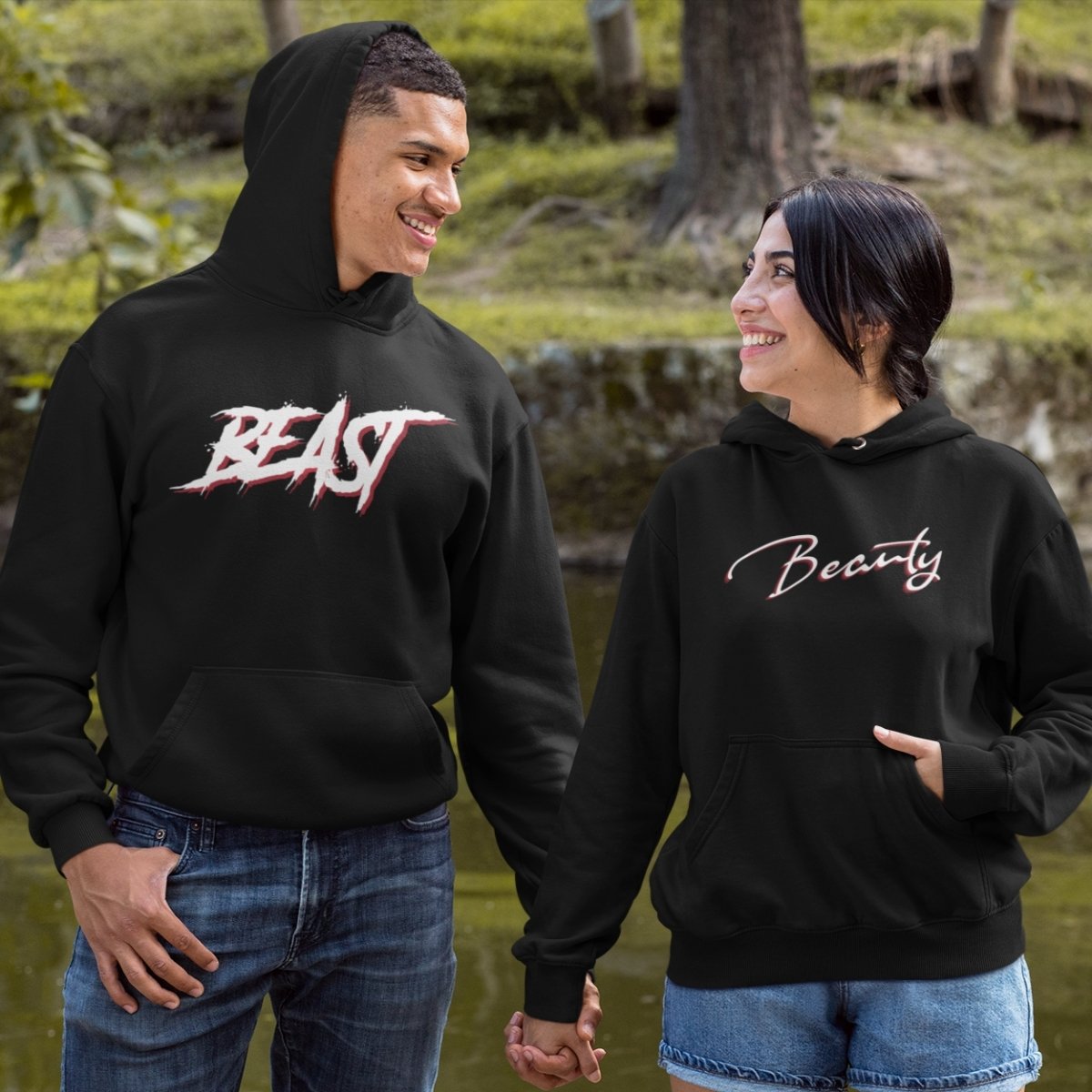 Beauty And Beast Matching Couple Hoodies