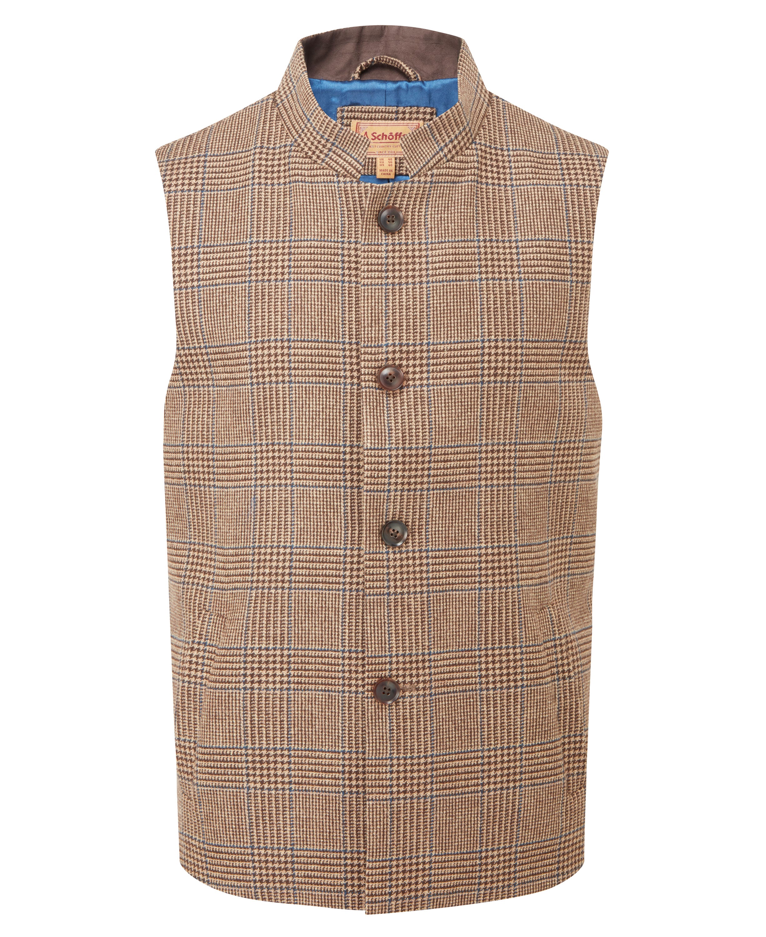 Berwick Nehru Tweed Waistcoat                             Hawick Tweed