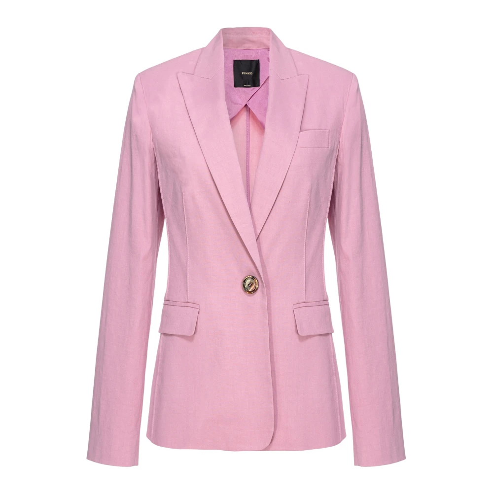 Blazer in lino elasticizzato