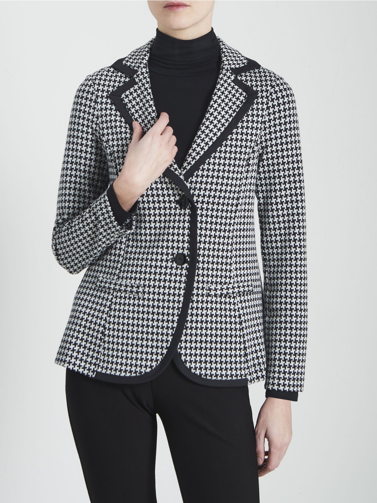 Blazer in misto cotone elasticizzato