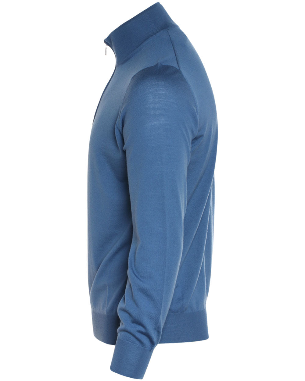 Blueberry Fine Gauge Quarter Zip Sweater