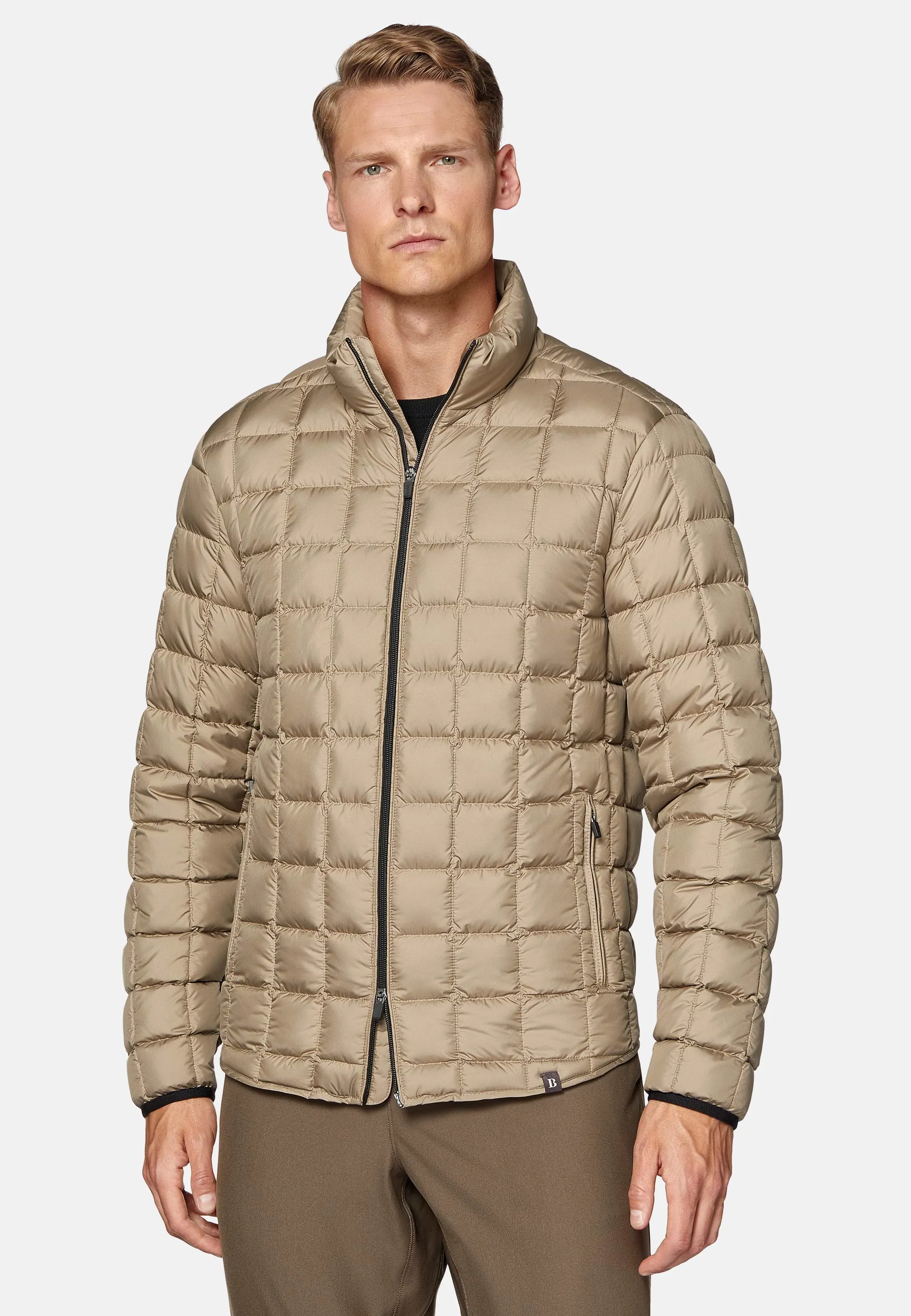 Bomber Jacket In Technical Fabric With Goose Down