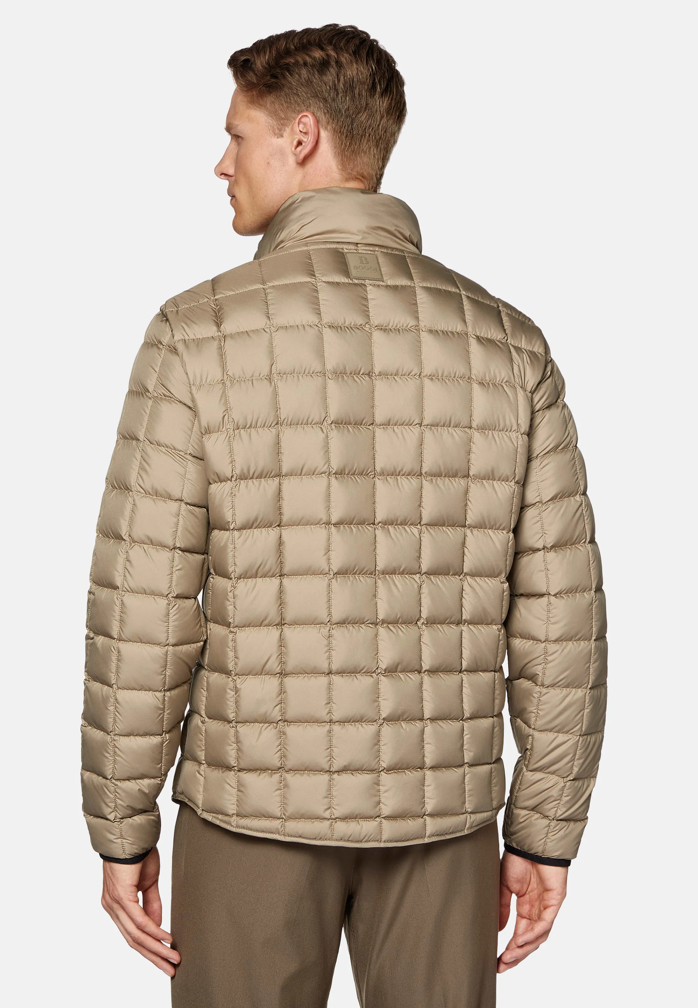 Bomber Jacket In Technical Fabric With Goose Down