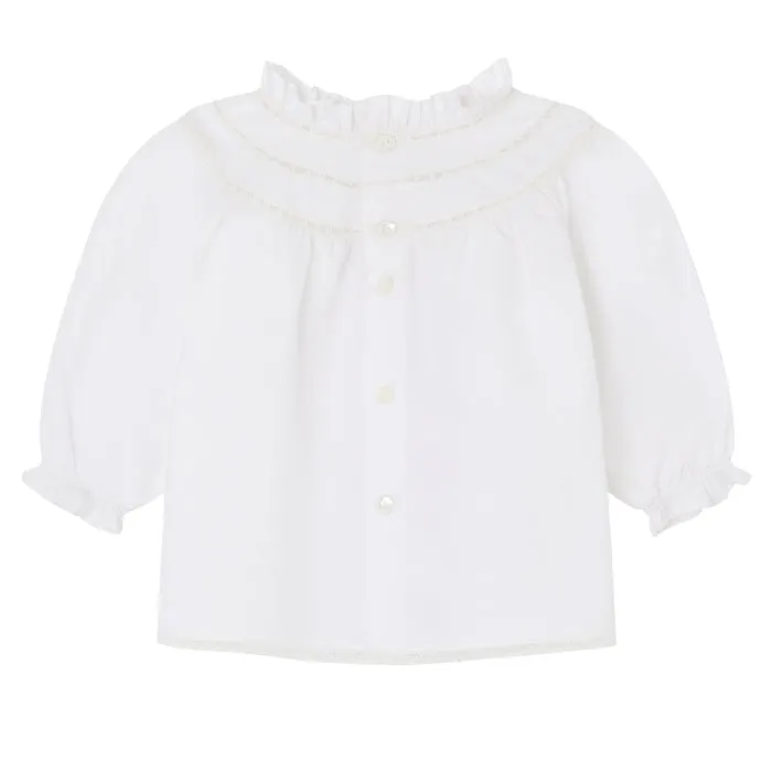 Bonpoint Baby Jelexi Blouse Milk White