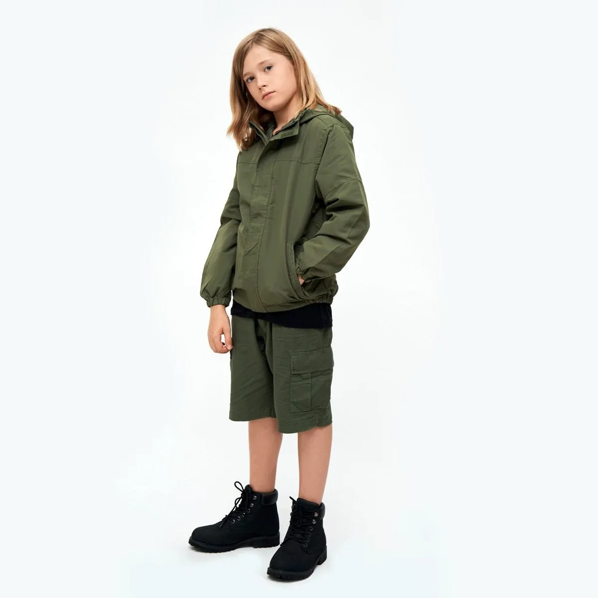 Brandit Kids Summer Windbreaker Front Zip Olive