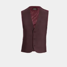 Burgundy essential Dress Waistcoat