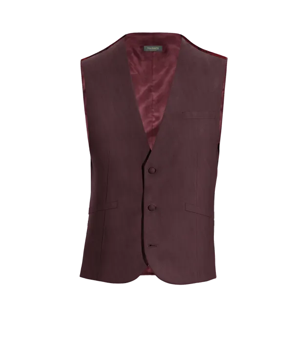 Burgundy essential Dress Waistcoat