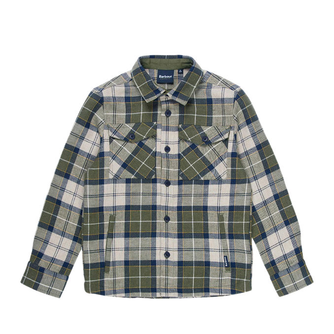 CAMICIA OVER Kid Forest Mist Tartan 