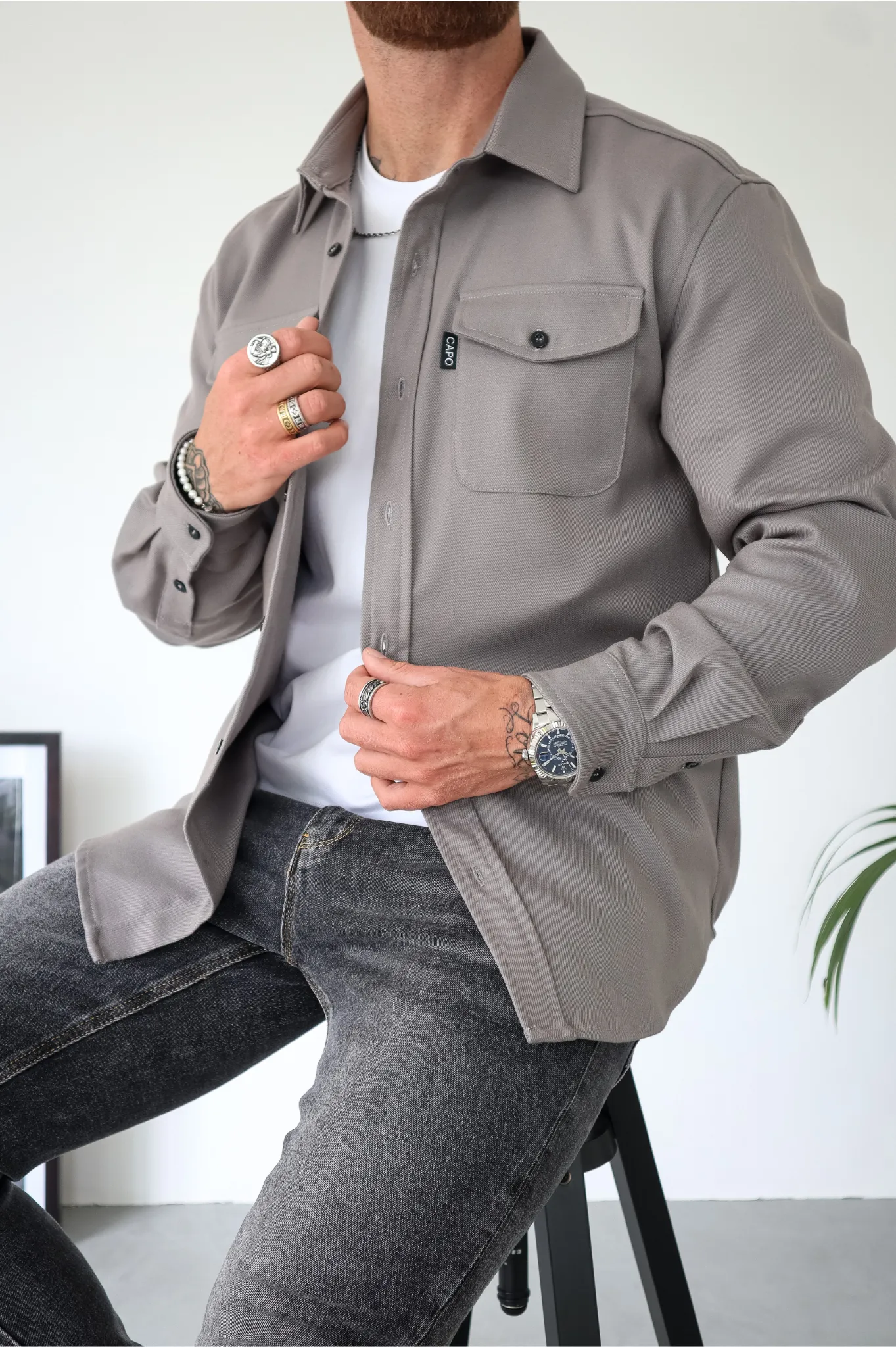 Capo OVERSHIRT - Light Grey