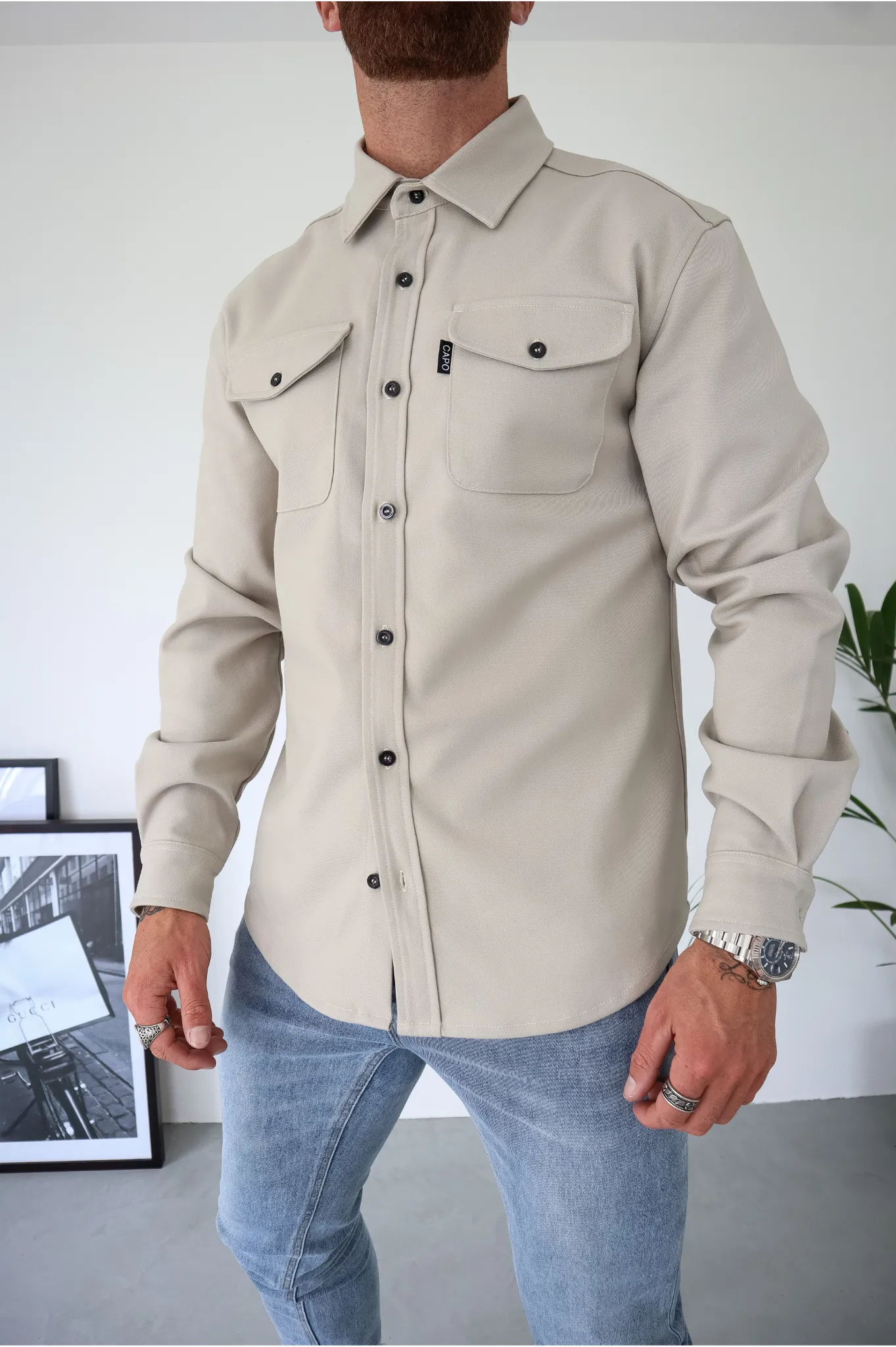 Capo OVERSHIRT - Light Stone