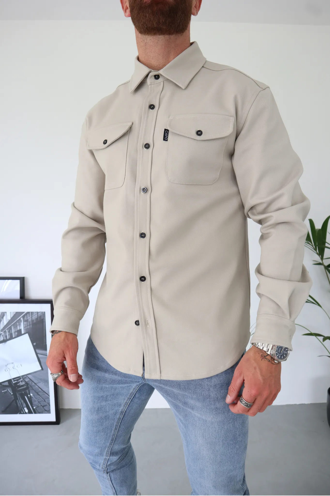 Capo OVERSHIRT - Light Stone