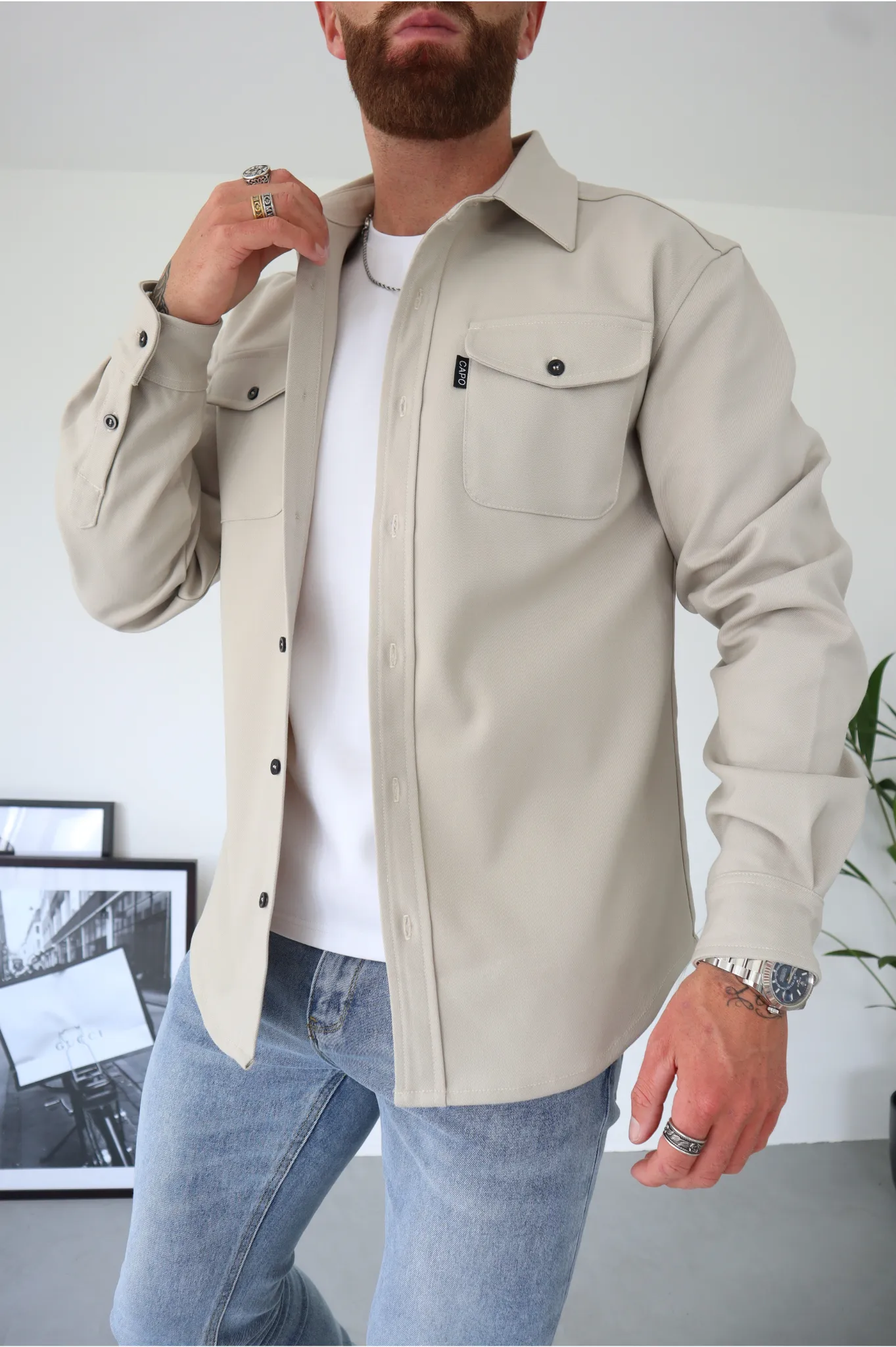 Capo OVERSHIRT - Light Stone