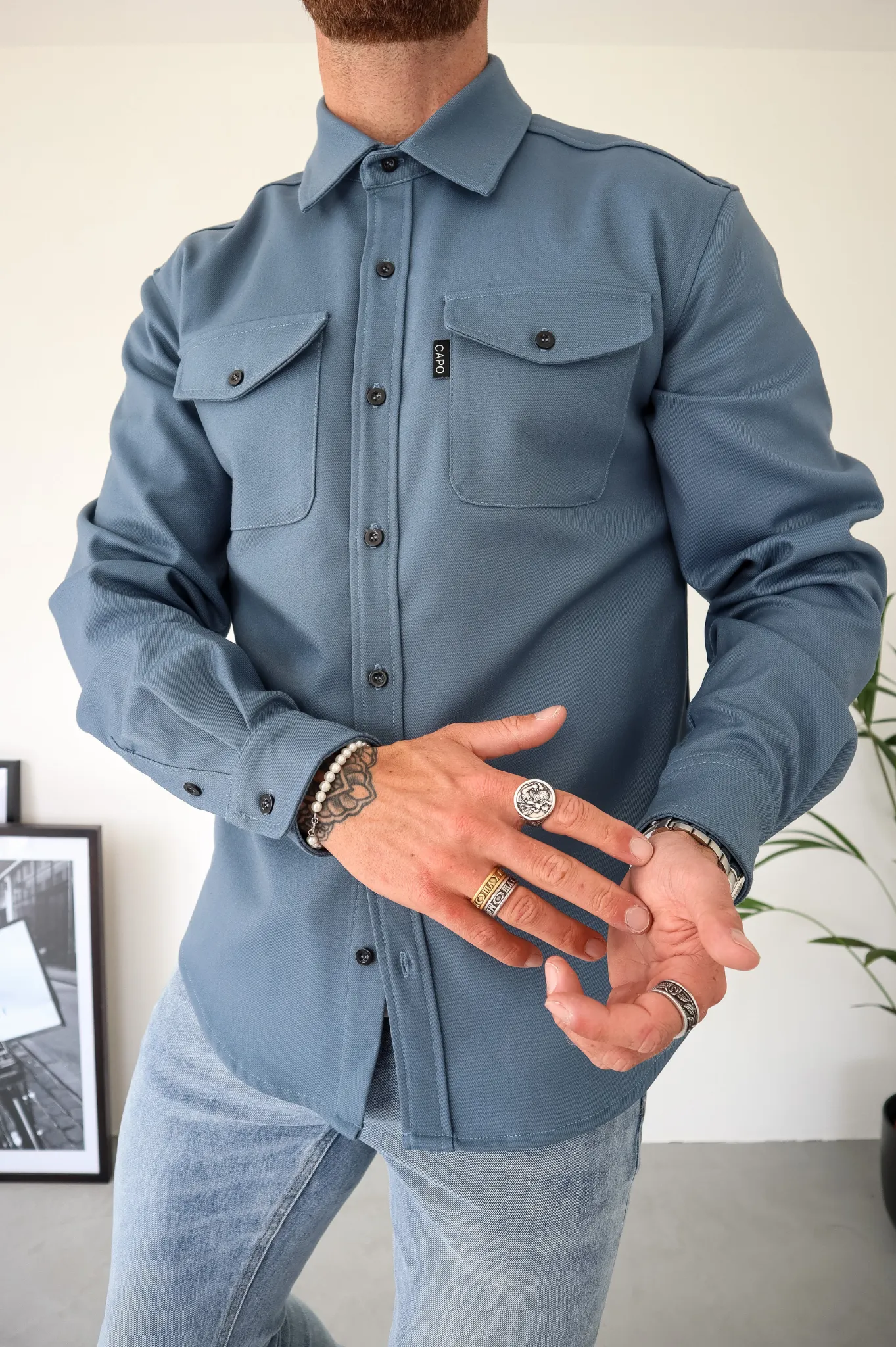 Capo OVERSHIRT - Steel Blue