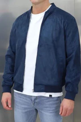 Capo SUEDE Bomber Jacket - Navy