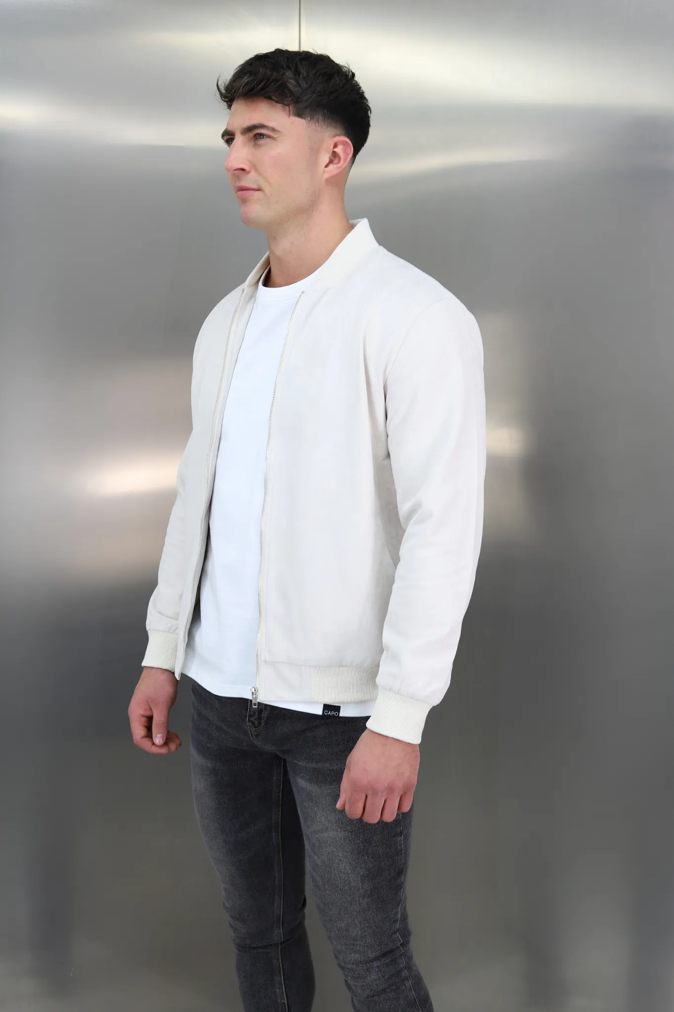 Capo SUEDE Bomber Jacket - Stone