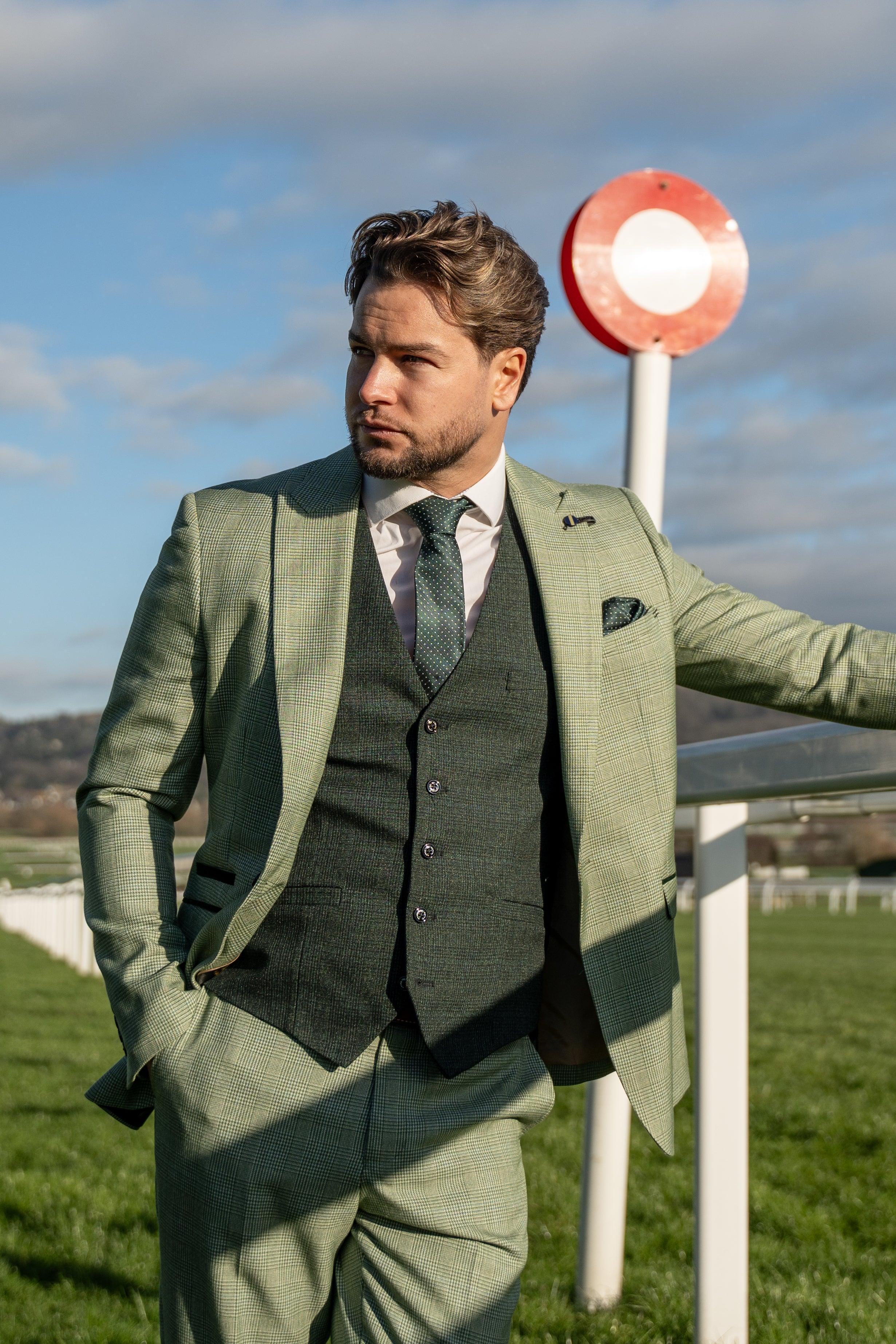 Caridi Sage With Caridi Olive Waistcoat