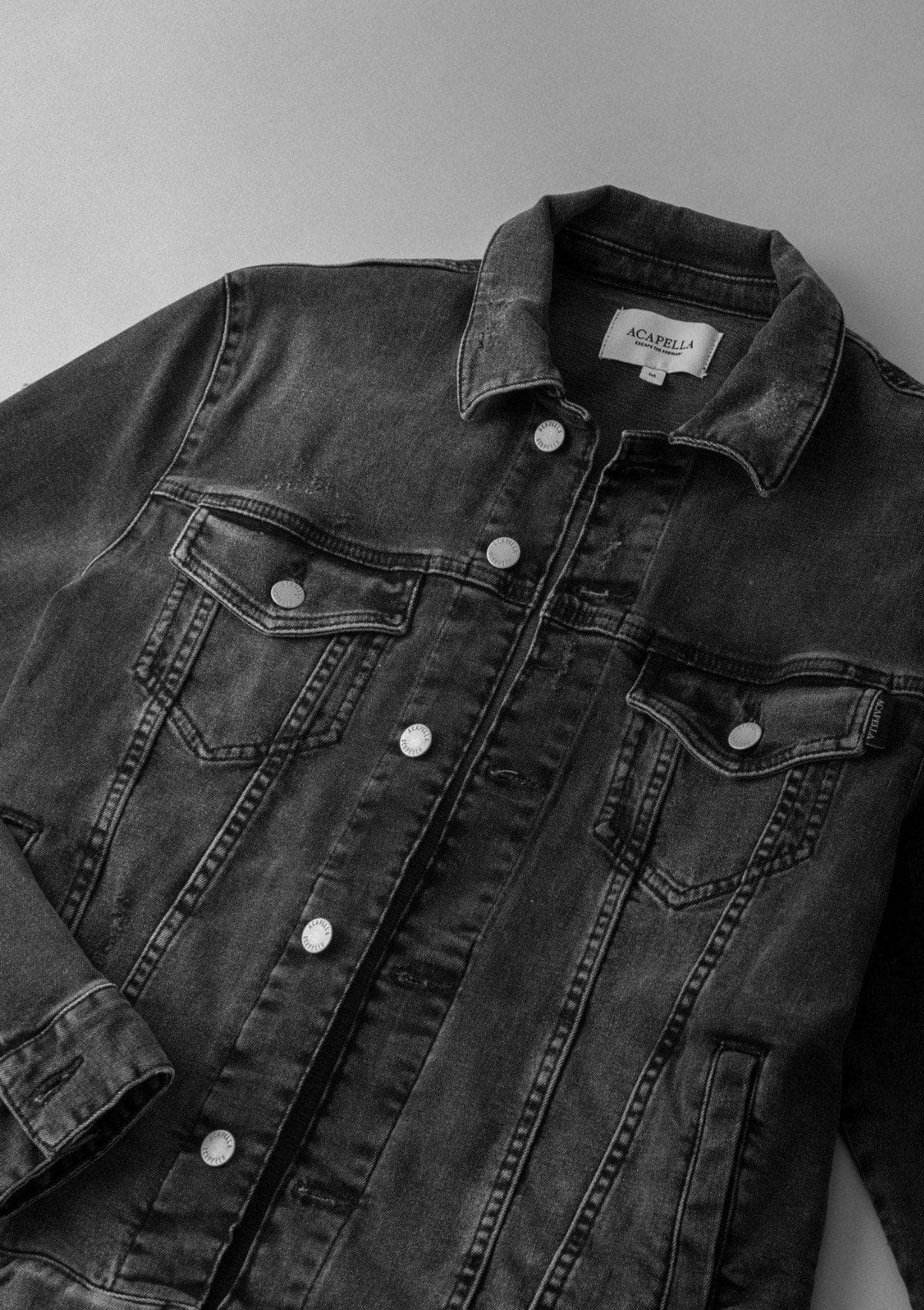 Chamarra Denim Jacket Washed Black