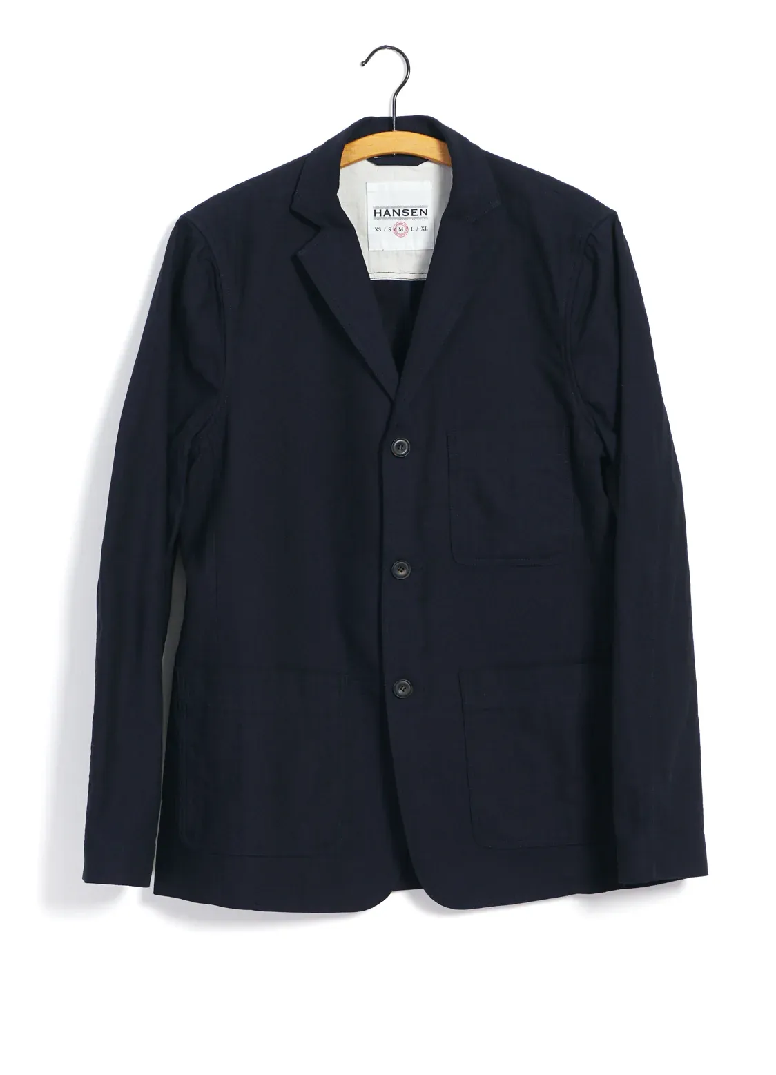 Charlie, Easy Three Button Blazer, Indigo