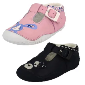 Children's Girls Boys Startrite Pre Walker Cruiser T Bar Shoes - Little Paws