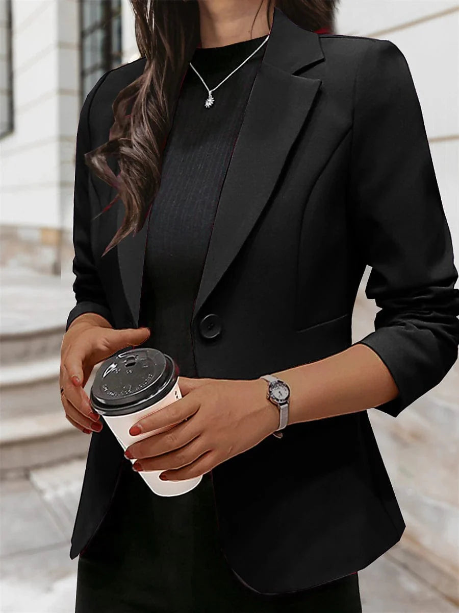 Classic Black Office Blazer for Women