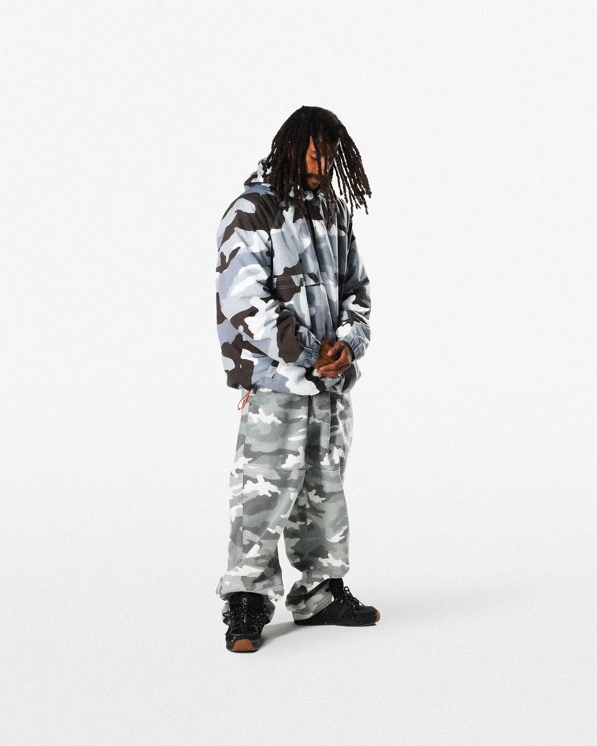 Contrast Alpine Anorak Jacket, Snow Camo