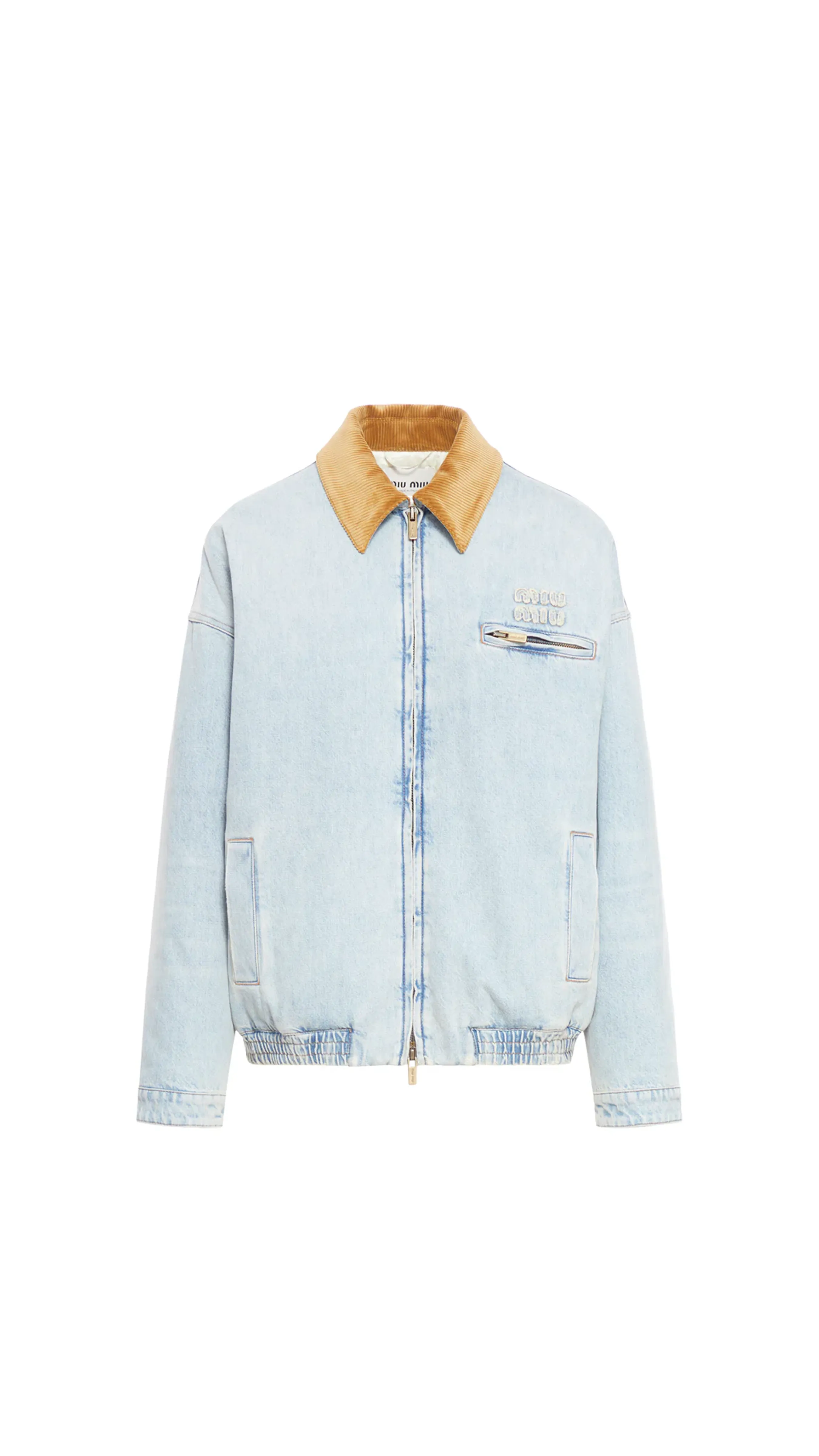 Denim Jacket With Logo - Blue