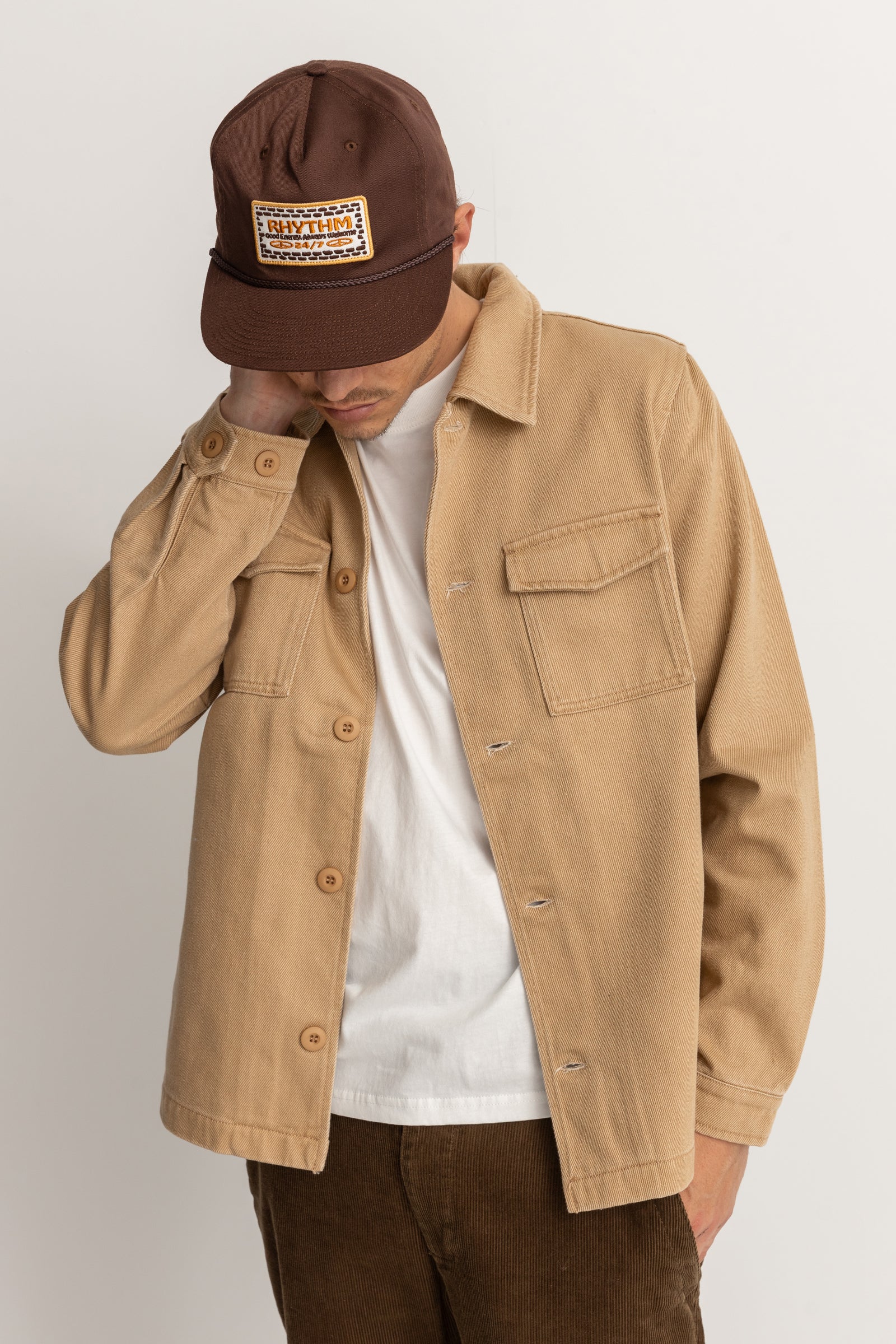 Denim Ls Overshirt Latte