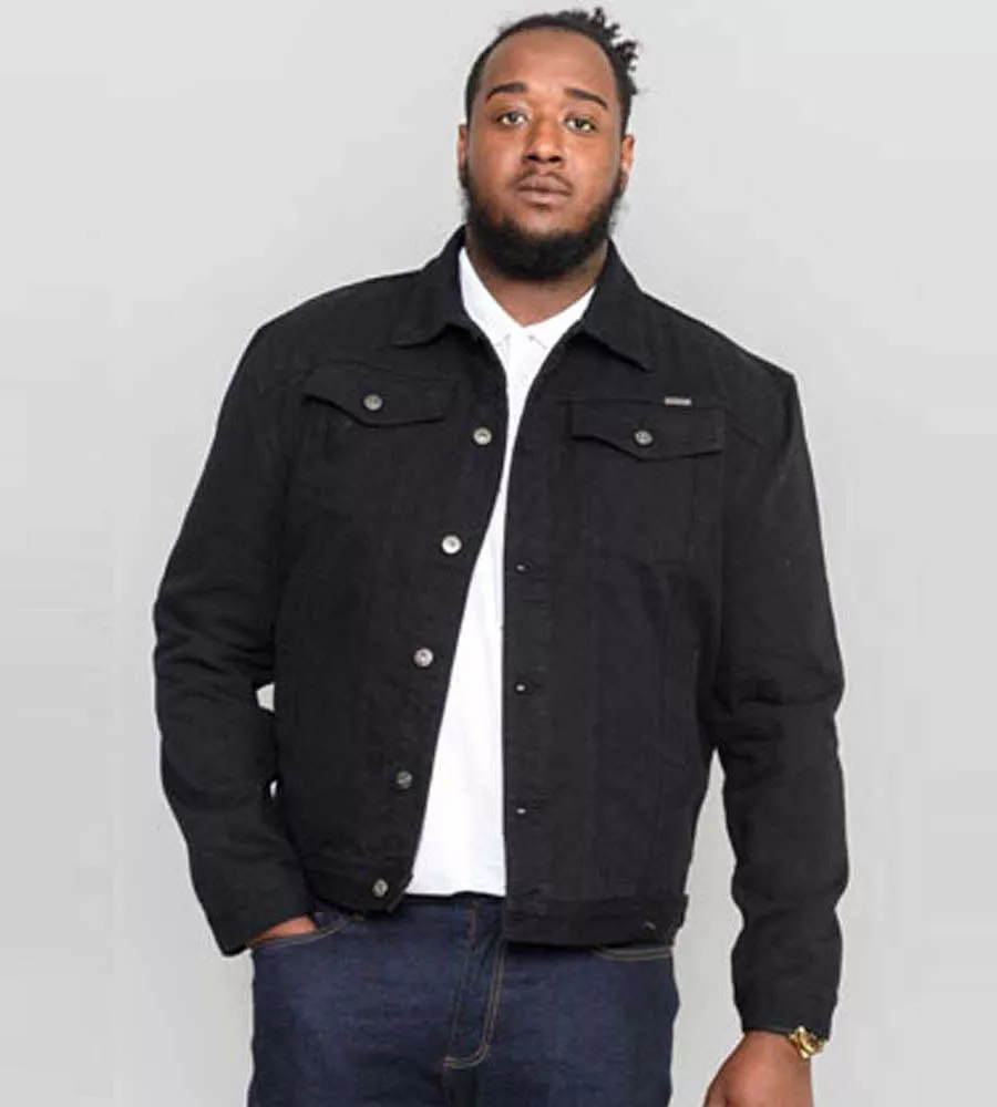 Duke Big Mens Black Western Style Trucker Denim Jacket (TRUCKER BLACK)