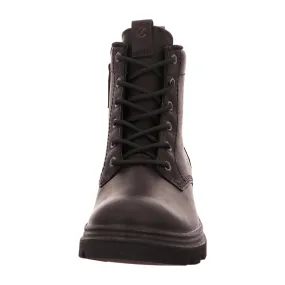 Ecco Women's Black Boots - Durable Lace-Up Ankle Boots with Sporty Outsole