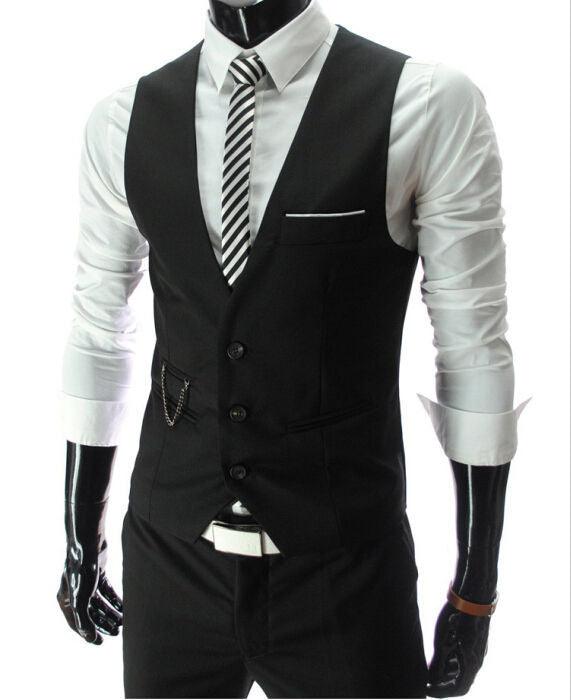 Elevate Your Style with Slim Fit Dress Vests for Men - Male Waistcoat Gilet