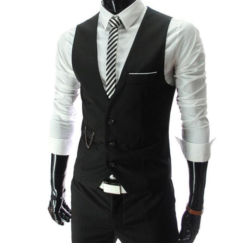 Elevate Your Style with Slim Fit Dress Vests for Men - Male Waistcoat Gilet