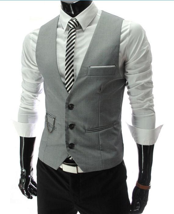 Elevate Your Style with Slim Fit Dress Vests for Men - Male Waistcoat Gilet