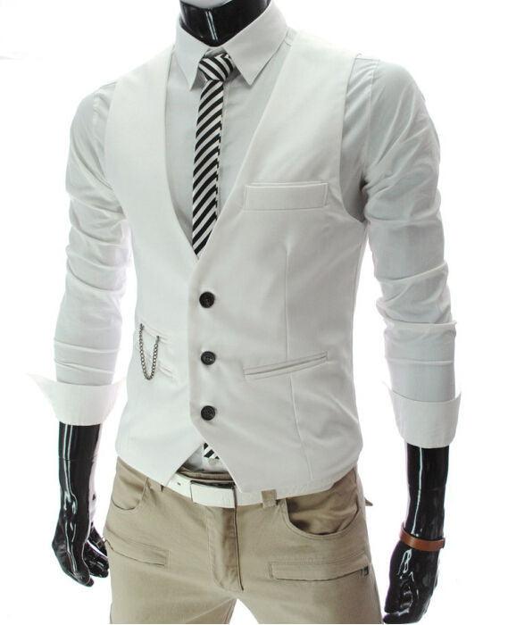 Elevate Your Style with Slim Fit Dress Vests for Men - Male Waistcoat Gilet