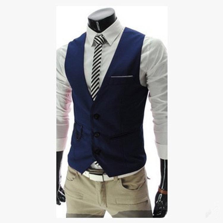 Elevate Your Style with Slim Fit Dress Vests for Men - Male Waistcoat Gilet