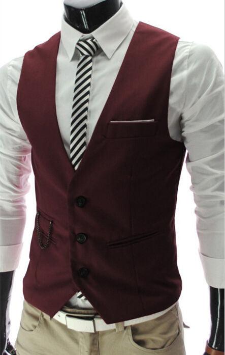 Elevate Your Style with Slim Fit Dress Vests for Men - Male Waistcoat Gilet