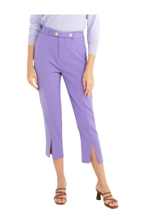 ELLE Apparel Belted Split-Hem Straight Pants