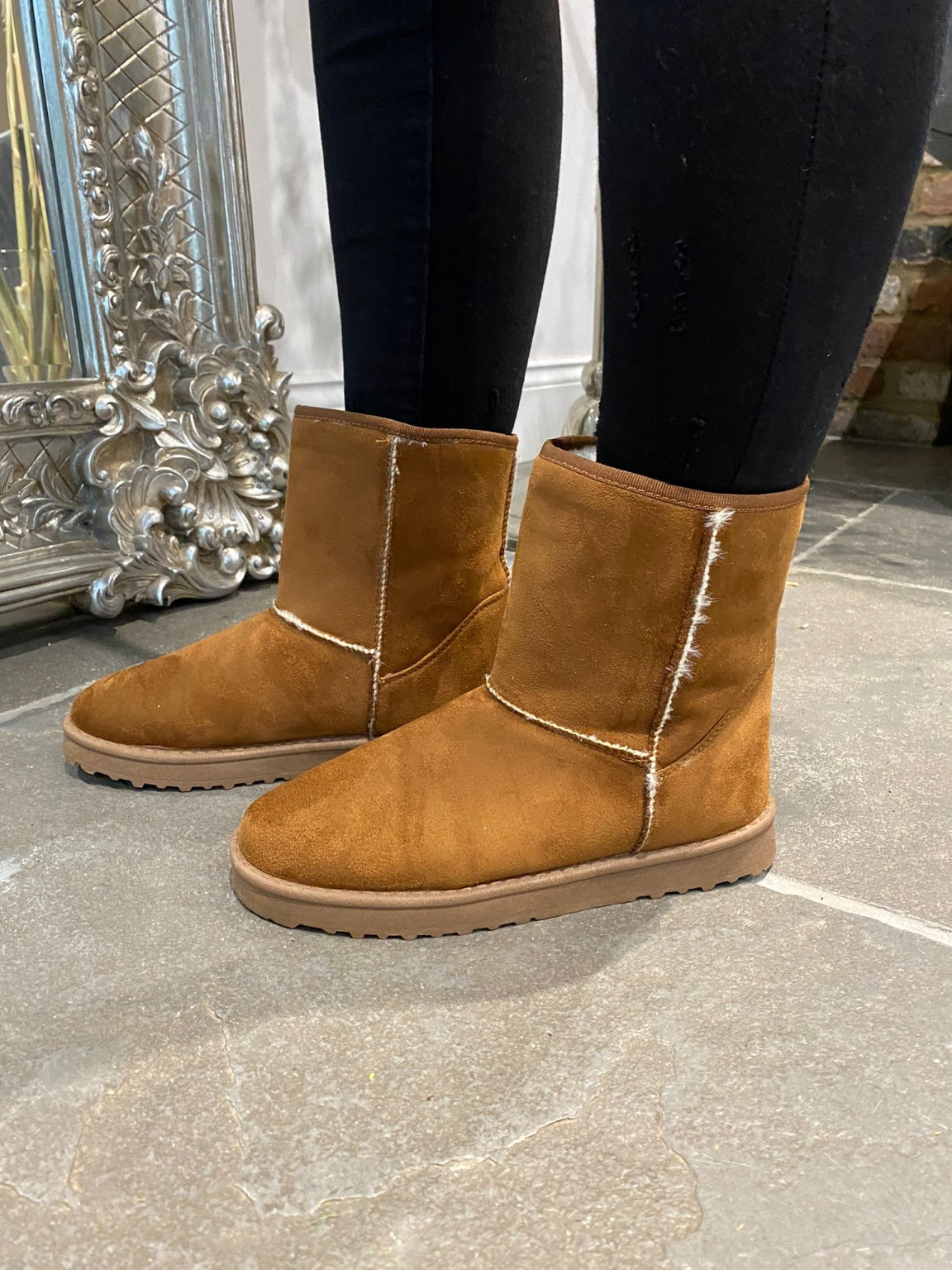 Faux Suede Snug Boots