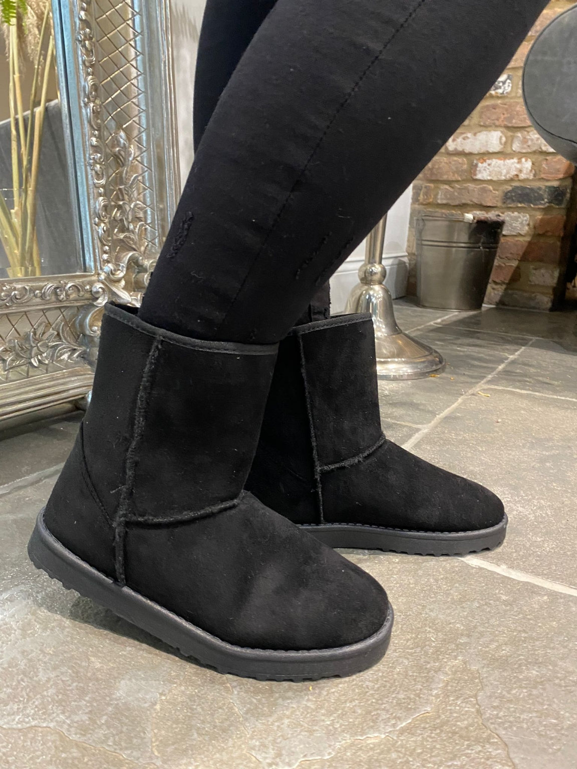 Faux Suede Snug Boots