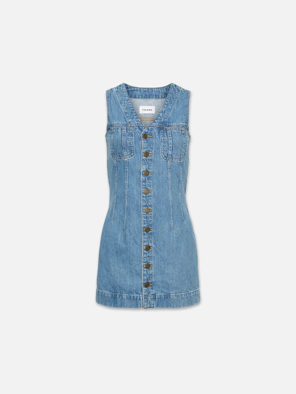 Frame - Sleeveless Trucker Pocket Dress - Delaware